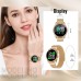 GOKOO Smart Watch for Women Fitness Tracker with Heart Rate Blood Oxygen Monitor Pedometer Calories Sport SmartWatch Bluetooth Compatible with Android iOS (Gold)